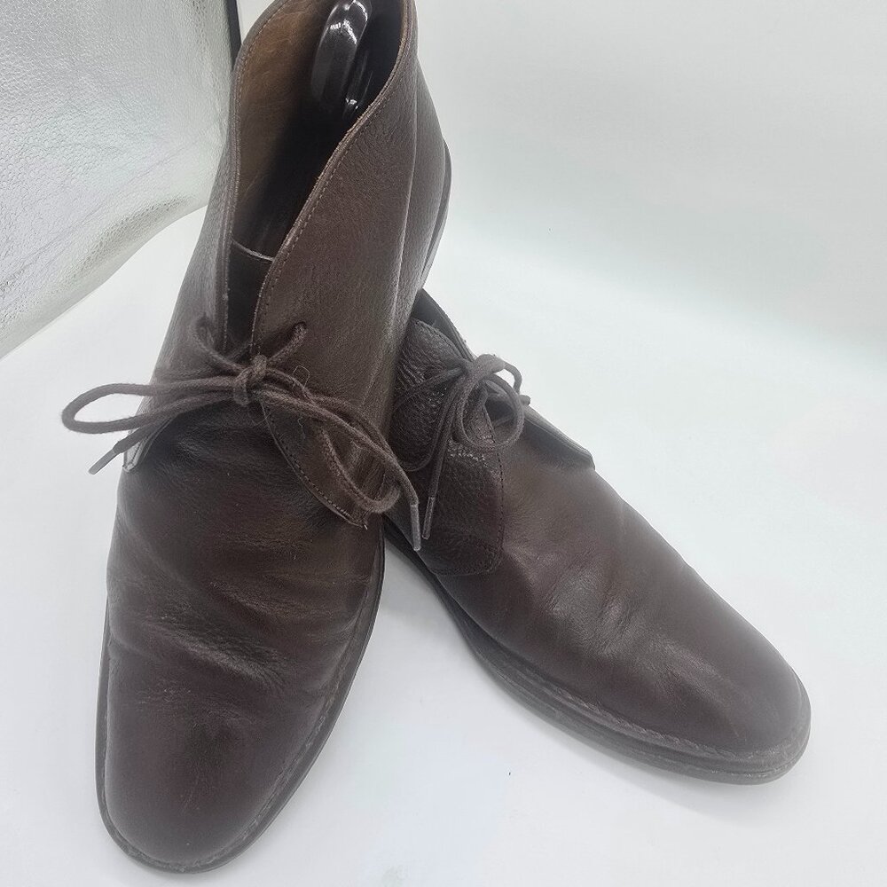 John Varvatos Boots Mens 10  Brown Leather Hand Made Italy